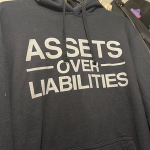 Assets Over Liabilities Black Hoodie